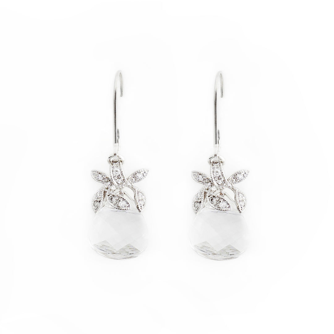 Swarovski crystal leaf earrings hotsell