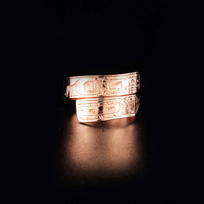 Double Orca Copper Wrap Ring