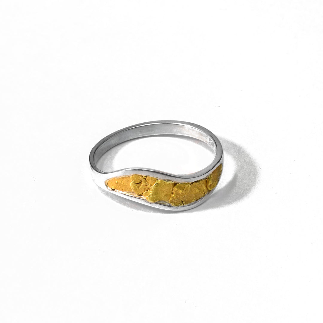 Gold Nugget Wave Ring