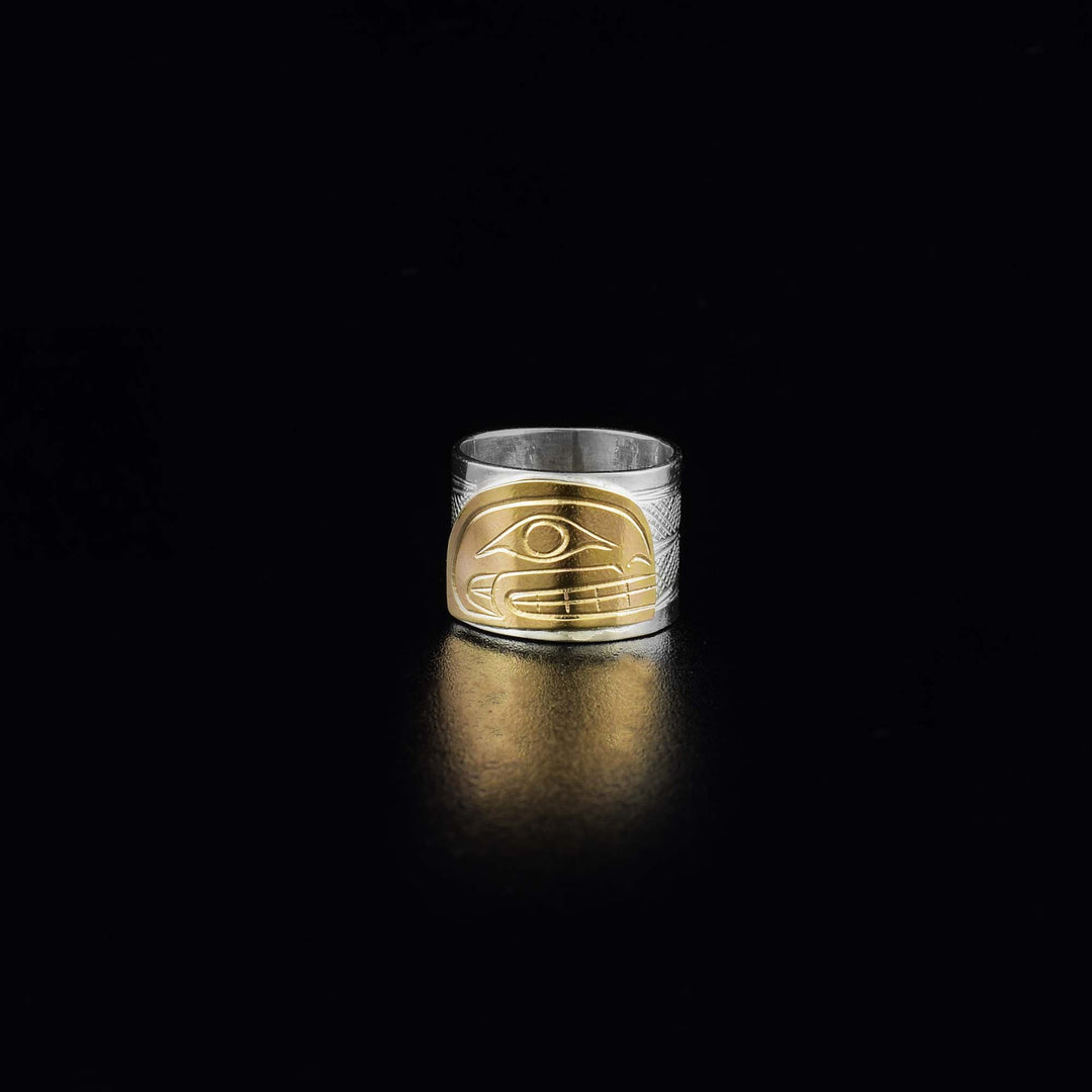 Gold and Silver Orca Spirit Bead