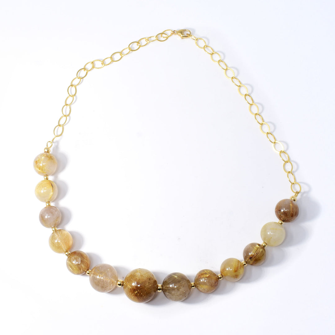 Golden Rutilated Quartz Necklace