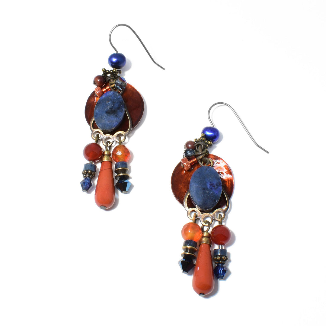 Grandmother's Carpet Earrings by artist Honica.
