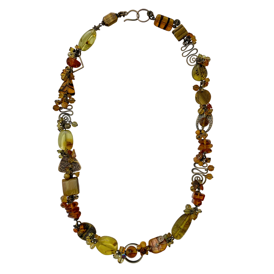 Amber Spiral Necklace