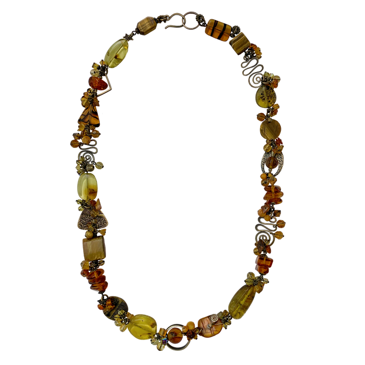 Amber Spiral Necklace