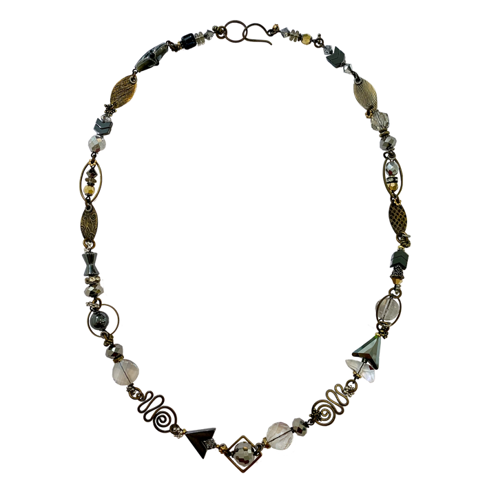 Silver Mist Triangle Necklace