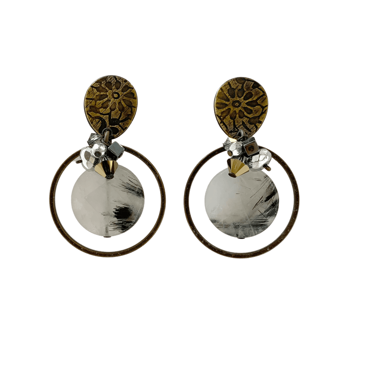 Silver Mist Round Earrings