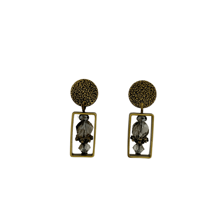 Silver Mist Small Rectangle Earrings