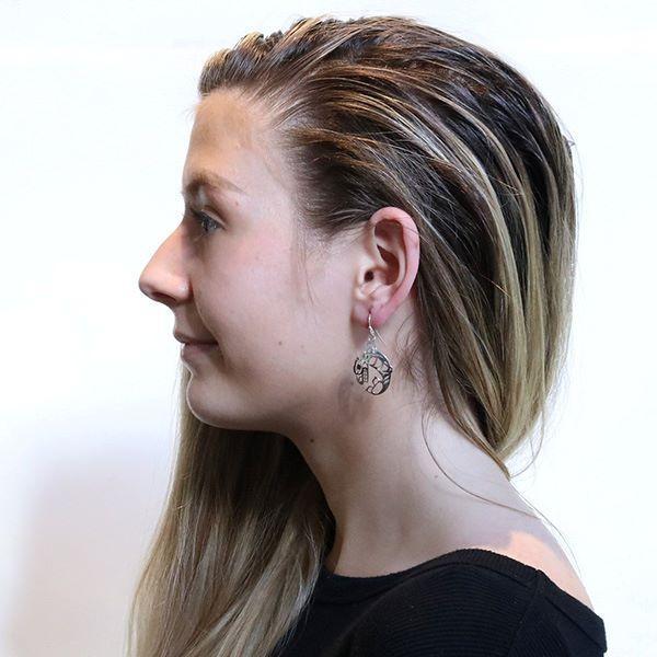 Sterling Silver Orca Earrings
