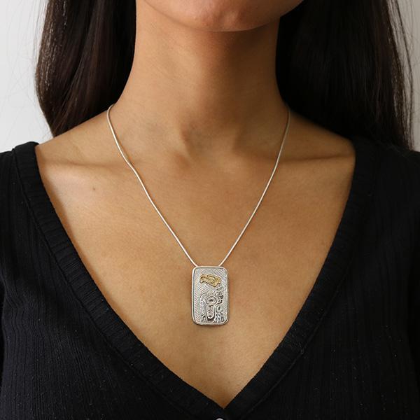 Silver and Gold Eagle Pendant