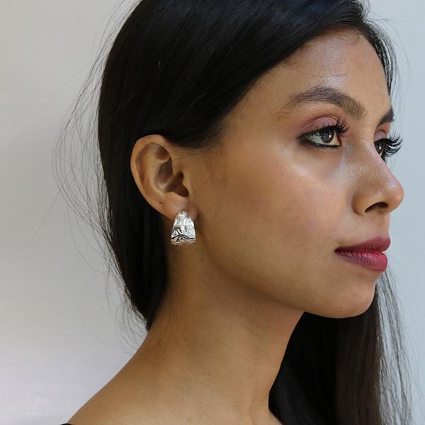 Sterling Silver Orca Hoop Earrings
