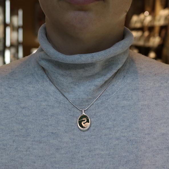 BC Jade Heron Pendant