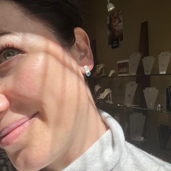 Blue Topaz Earrings