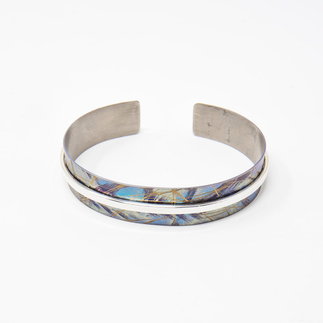 Large Turquoise Titanium Bracelet