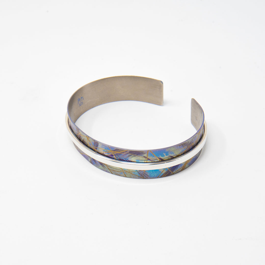 Large Turquoise Titanium Bracelet