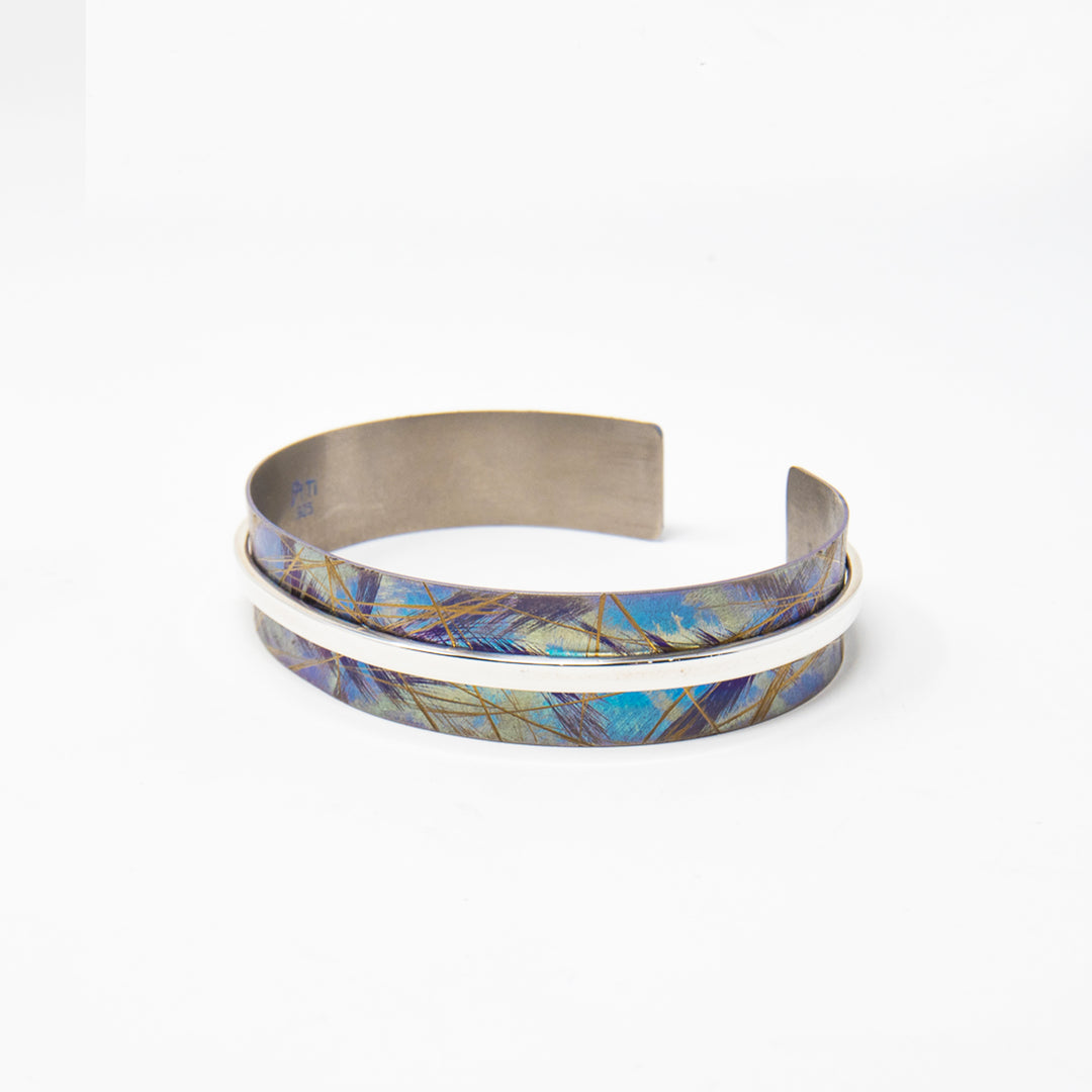 Large Turquoise Titanium Bracelet
