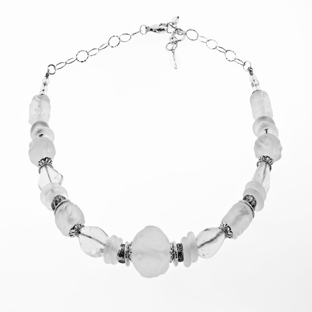 Lotus necklace handcrafted by artist Wendy Pierso