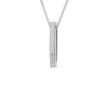 Mantra Inspirational Bar Necklace - Love and Trust