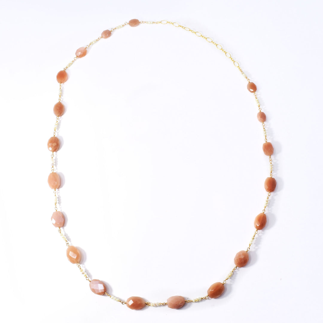 Moonstone and Sapphire Necklace