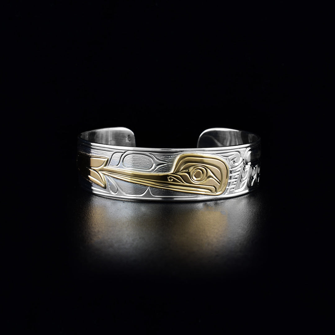 Silver and Gold 1/2" Hummingbird Baby Bracelet