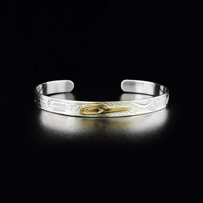 Silver and Gold 1/4" Hummingbird Bracelet