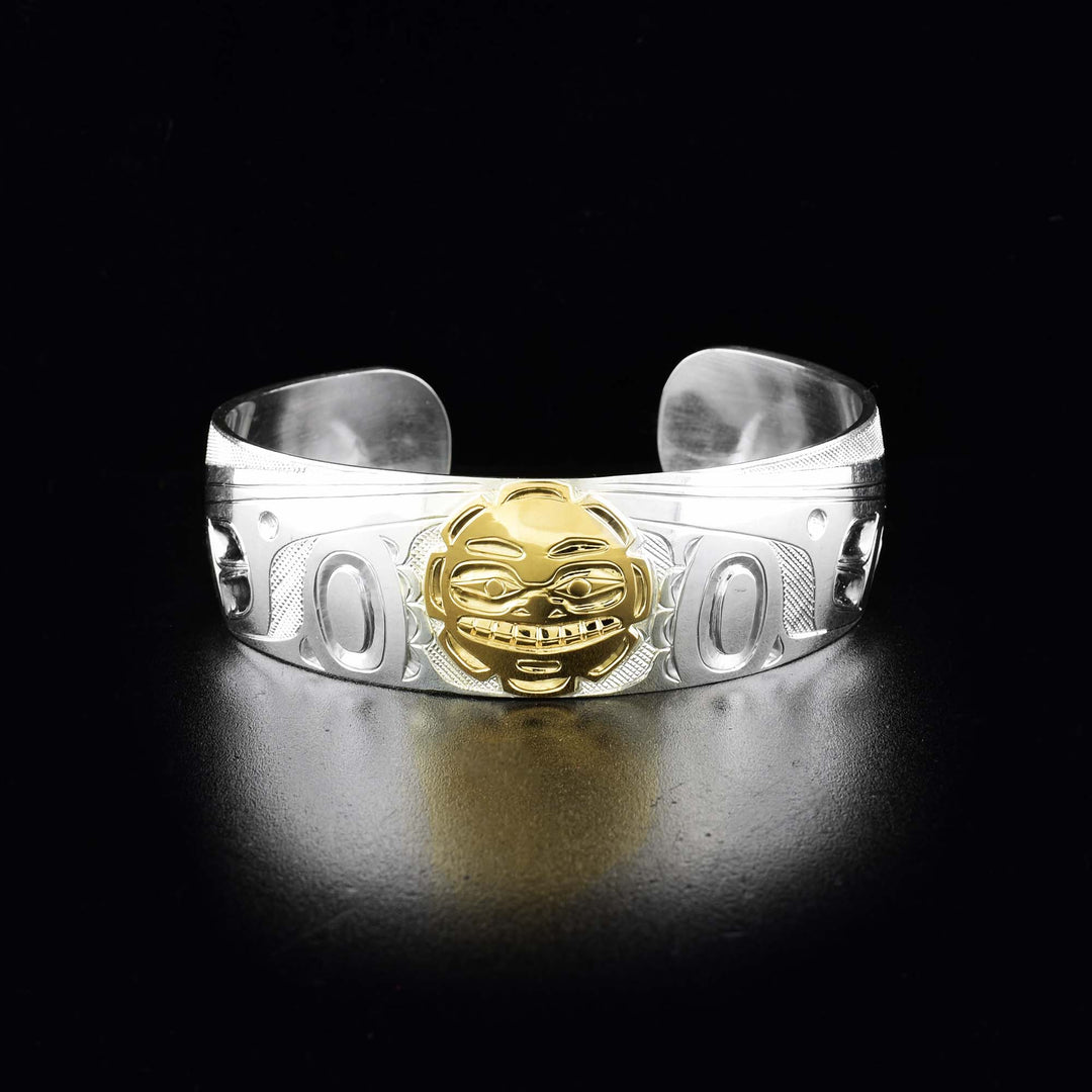 Silver and Gold 3/4" Hummingbirds and Sun Bracelet
