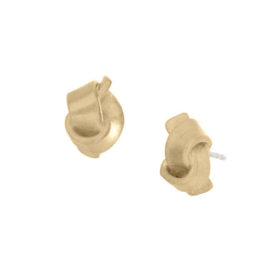Small Lasso Gold Plated Love Knot Stud Earrings