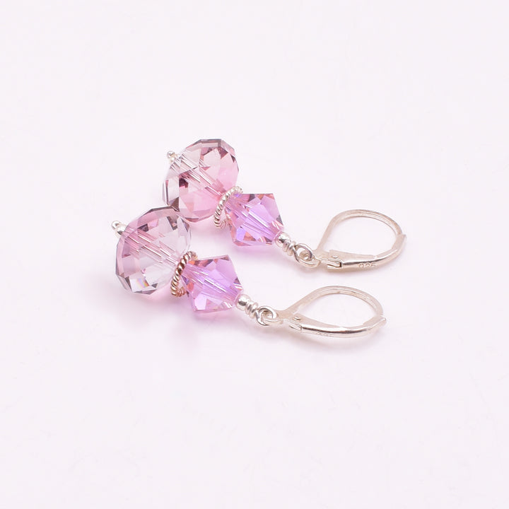 Soft Pinks Swarovski Crystal Earrings