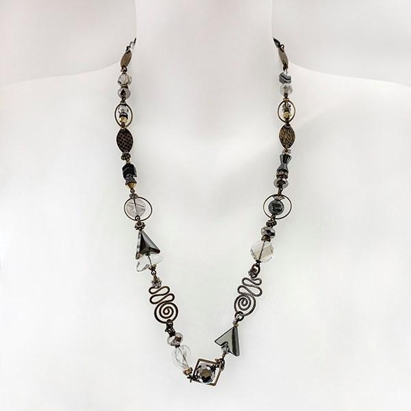 Silver Mist Triangle Necklace
