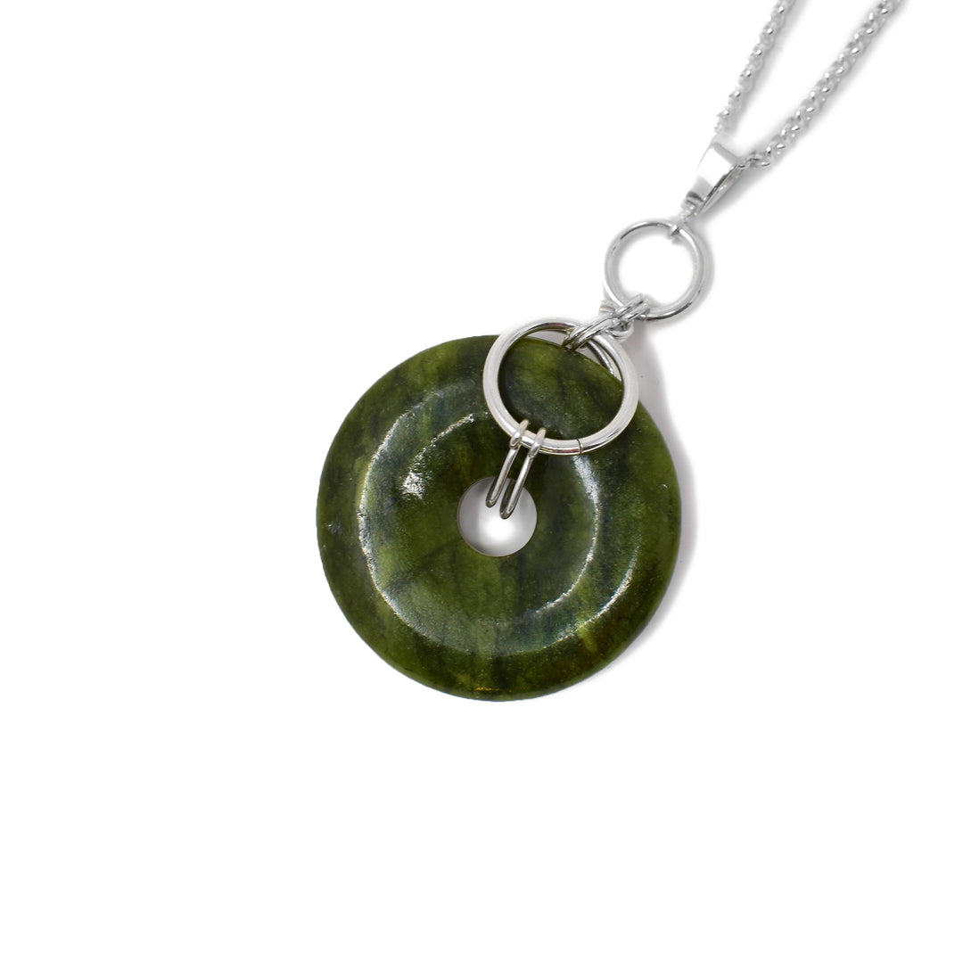 Jade disc pendant top