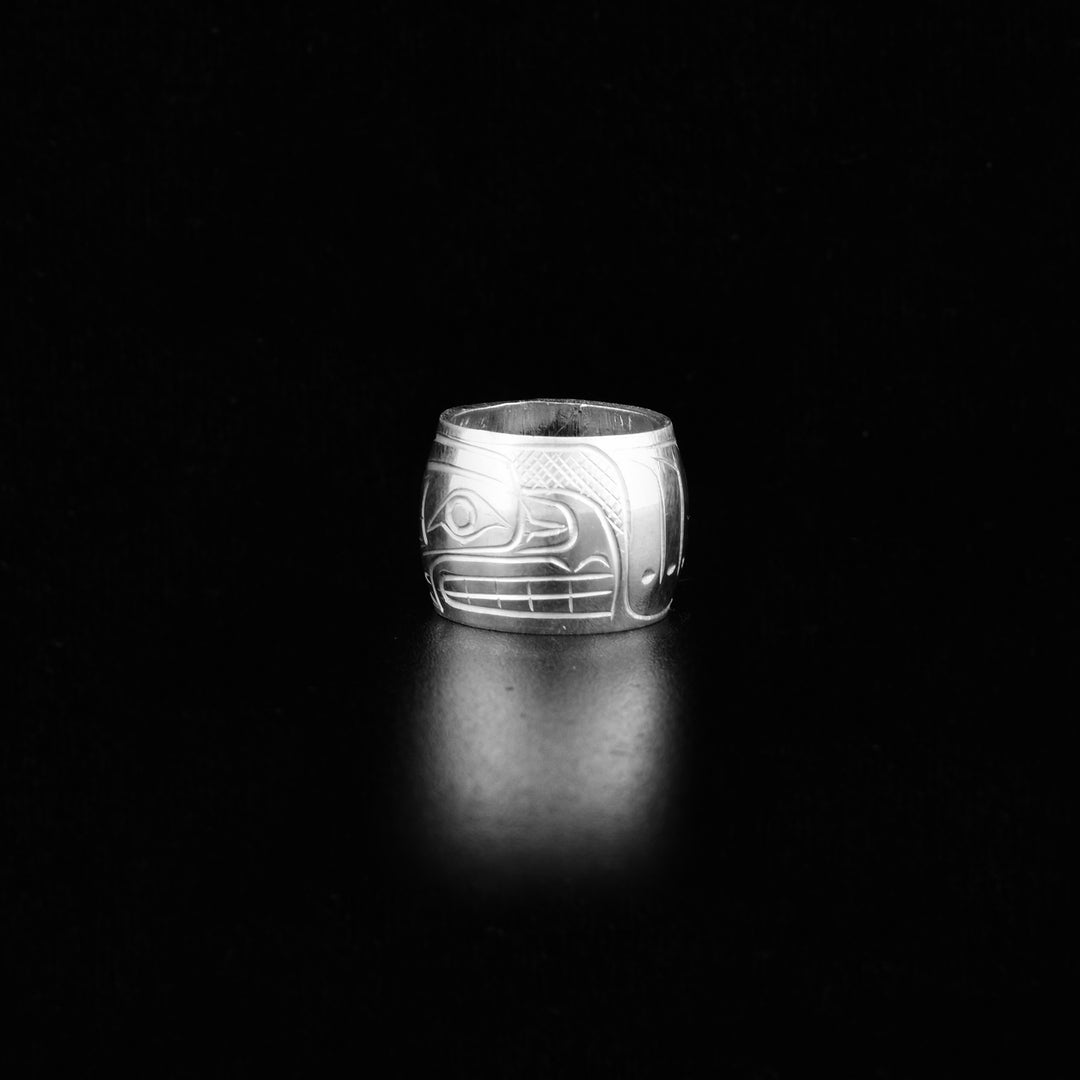 These Bear spirit beads are made from sterling silver and there is a depiction of the Bear carved into the surface of the bead