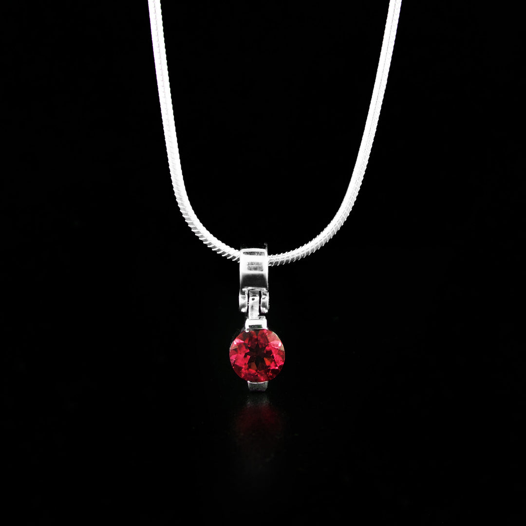 Sterling Silver Garnet Pendant