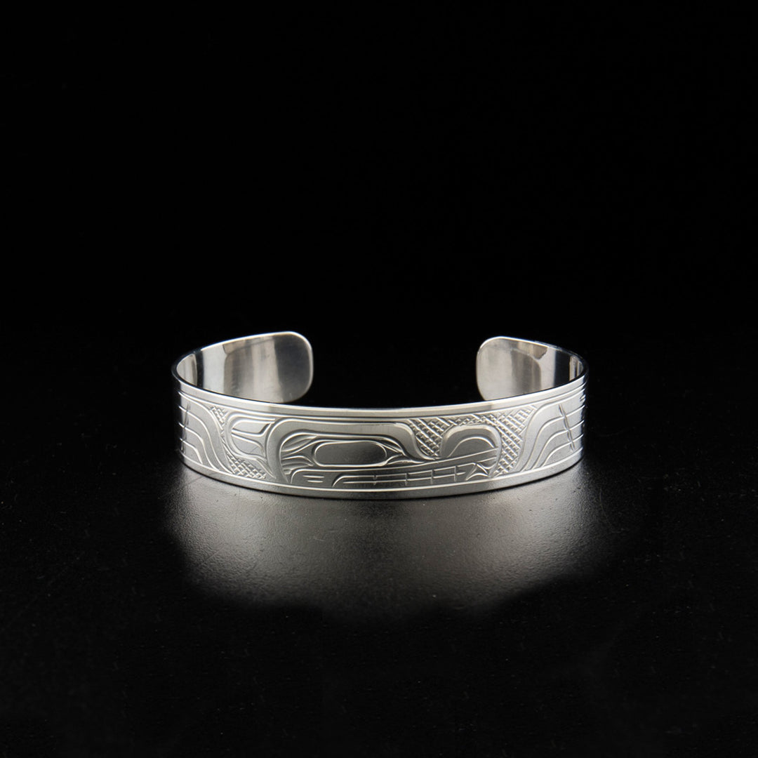 Sterling silver wolf bracelet