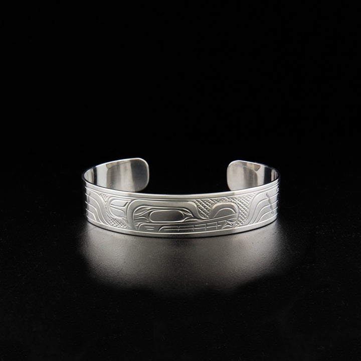 Sterling silver wolf bracelet