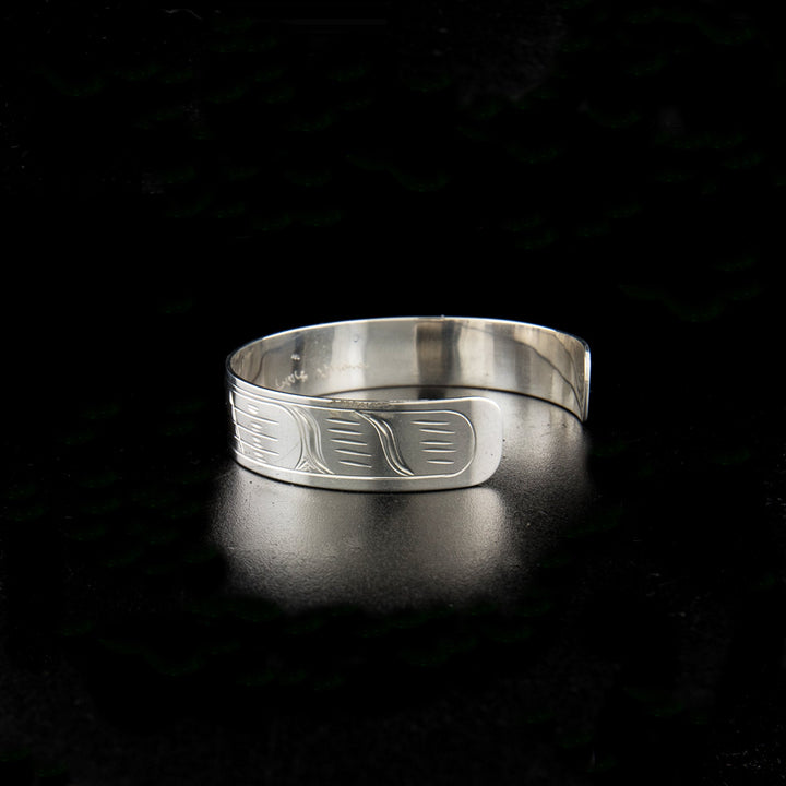 Sterling silver wolf bracelet