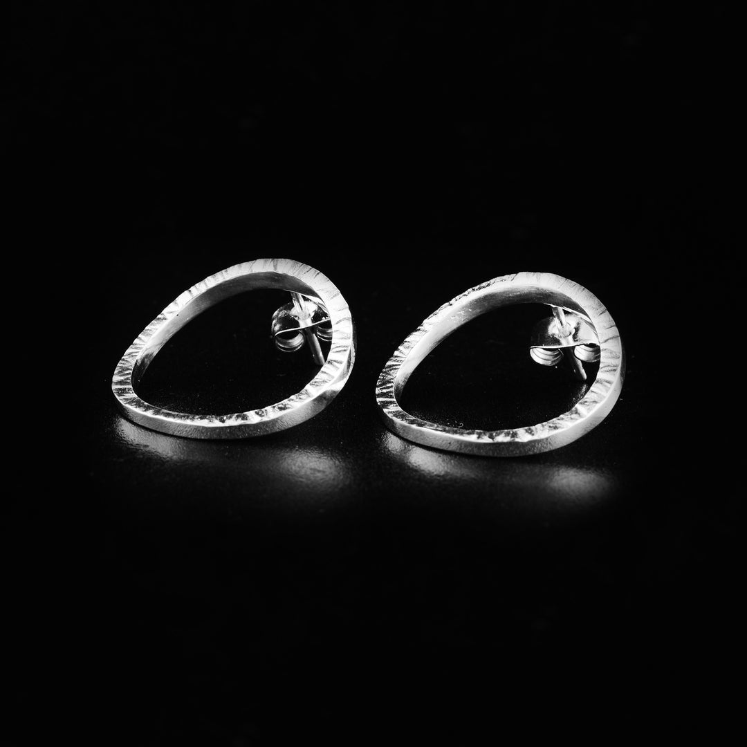 Sterling Silver Hoop Stud Earrings