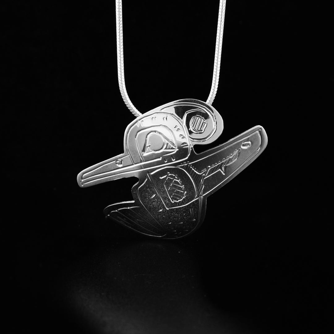 Sterling Silver Medium Hummingbird Pendant