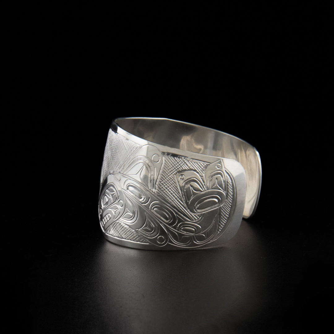 Sterling silver orca pod and moon