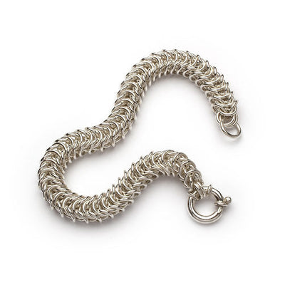 Sterling Silver Square Link Bracelet