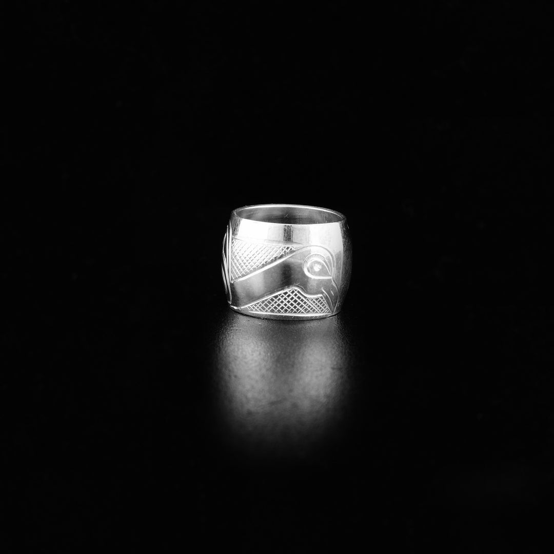 These Swan spirit beads are made from sterling silver and there is a depiction of the Swan carved into the surface of the bead.