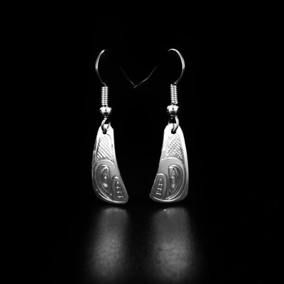 Sterling Silver Tapered Orca Mini Dangle Earrings