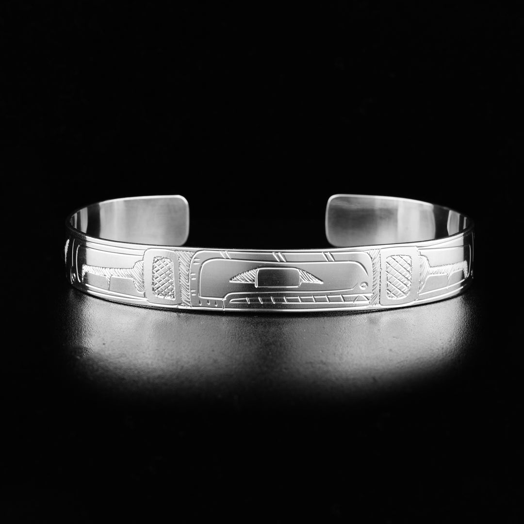 Sterling Silver 3/8" Orca Bracelet