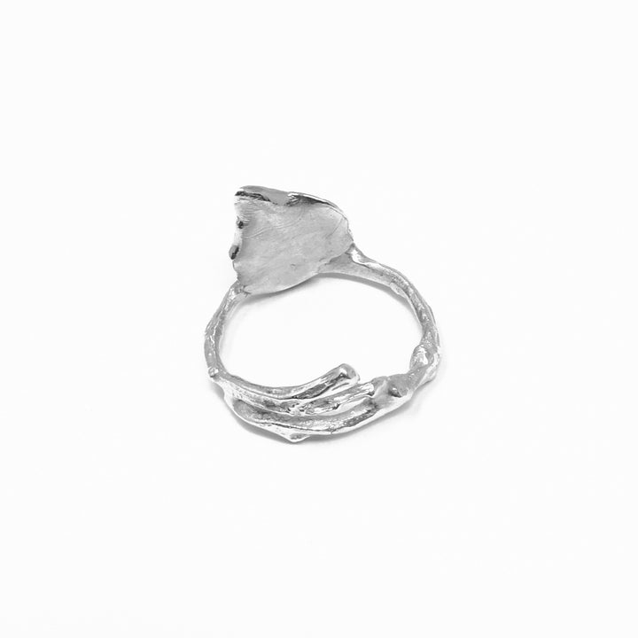 Other side of ring featuring twig cluster.