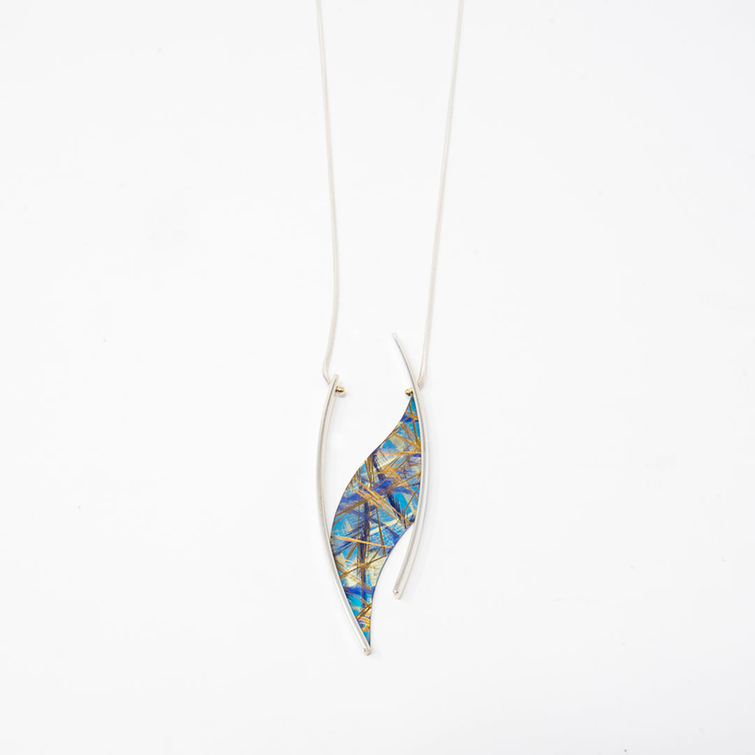 Turquoise Titanium Necklace