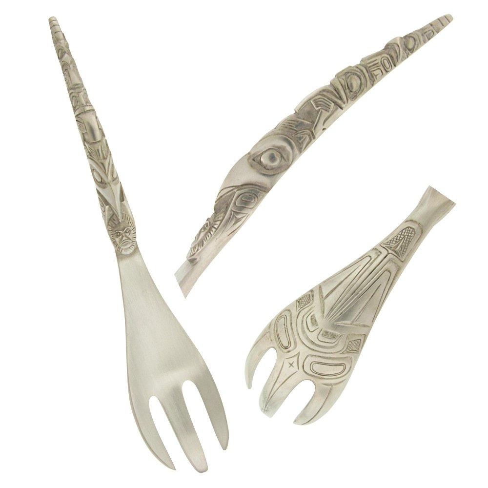 Large Horn Pewter Fork