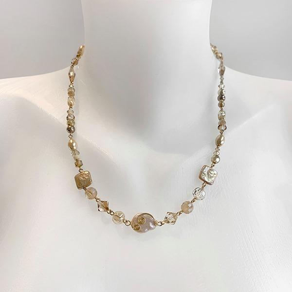 Champagne Cream Pearl Necklace