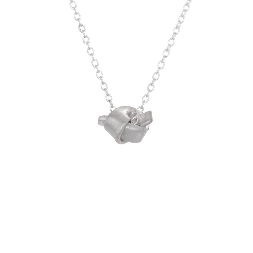 Sterling Silver Lasso Small Love Knot Necklace